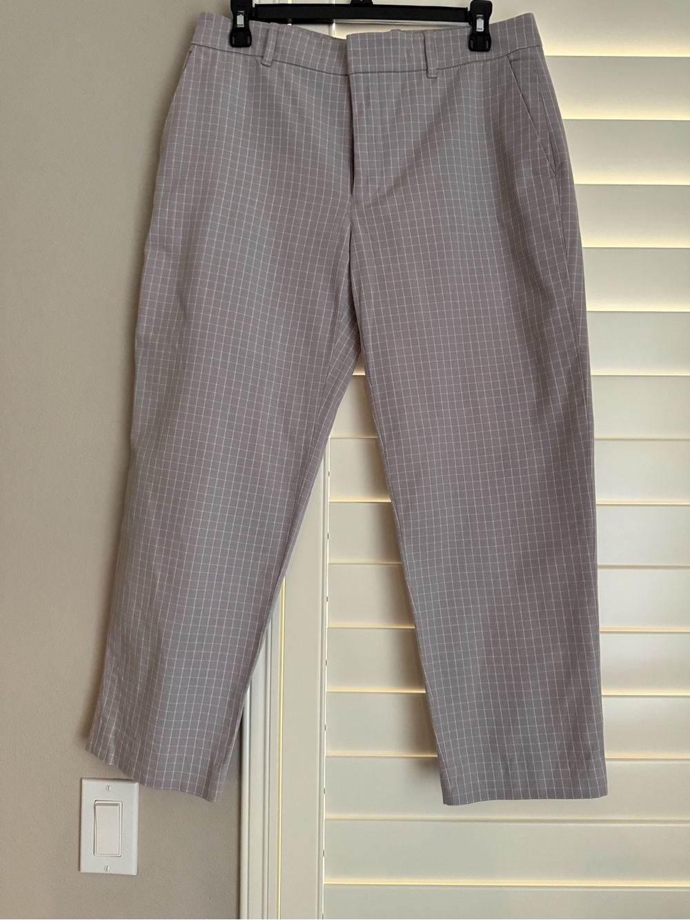 Club Monaco Gray Windowpane Dress Pants